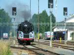 Dampflok 01 533  kehrt von der  25-jhrigen Jubilum der IGE Hersbruck (30.06.07)zurck;  Durchfahrt  Bhf.