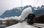 Mit dem Titel  Winterdampf durch die Alpen  verkehrte am 8.