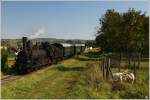 Dampflok 17c372 fhrt mit EZ 7394  Leiser Berge  von Korneuburg nach Ernstbrunn.