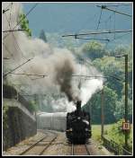 17c 372 und die ungarische 204 mit ihrem Sdz R 16247 am 11.6.2006 von Wien auf dem Weg zum Dampfloktreffen in Mrzzuschlag kurz nach Gloggnitz.
