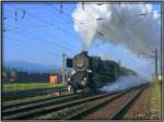 Dampflok 52.4984 Eberhard mit Sonderzug von Judenburg nach Wien bei der Ausfahrt Bh Knittelfeld 26.05.2007