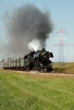 Sonderzug zum Oldtimertreffen kurz vor Stetten.