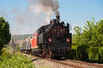 77.28 war am 06.05.2018 mit dem Erlebniszug zum 11. Oldtimertreffen nach Ernstbrunn unterwegs. Die Aufnahme entstand auf den ersten Metern der Landesbahn in Korneuburg.