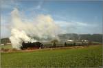 Dampflok 77.28 mit dem Fotozug 91159 von Attnang-Puchheim nach Hausruck.