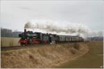 Beim Dampflok Spektakel im Hausruck fahren die beiden Dampfloks 638 1301 & 77 28 mit R14316 von Simbach nach Attnang Puchheim.