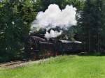 Die 78 618 am 31.05.2009 mit einem Sonderzug unterwegs auf der Ampflwanger Museumsbahn.