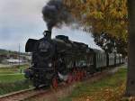 Die 78 618 am 02.10.2010 mit einem Sonderzug unterwegs bei Ampflwang.