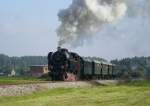 78.618 bei der Scheinanfahrt des zweiten Dampfzuges anlsslich des Dampflokfestes am 3.10.10, leider einen Moment zu frh abgedrckt.