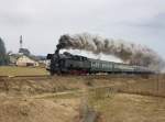 Die 78 618 am 13.03.2011 mit einem Sonderzug unterwegs bei Geinberg.