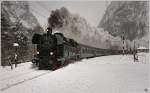 Winterdampffahrt durchs Gesuse - Unter diesem Motto fuhr die IGE Bahntouristik mit der GEG Dampflok 78.618 von Salzburg ber Linz, St.Valentin, Steyr, Hieflau  durch die beeindruckende