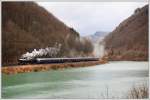 78 618 der GEG mit dem IGE Sonderzug SR 14281, von Salzburg via Gesuse, Selzthal und die Phyrnbahn retour nach Salzburg am 6.1.2012 als Sdz SR 14281 nchst Kleinreifling.
.