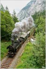 Mit Volldampf ber die Kummerbrcke, fhrt 78.618 mit dem Fotosonderzug 17254, von Hieflau nach Selzthal.