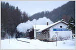 431.032 (ex ÖBB 93.1360) am 13.1.2019 mit ihrem Pn 59283 von Rokytnice n.