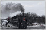 431.032 (ex ÖBB 93.1360) am 12.1.2019 mit ihrem Pn 59248 von Kolín nach Martinice v Krk.