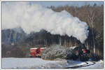      431.032 (ex ÖBB 93.1360) am 11.1.2019 mit ihrem Pn 59237 von Benešov u Prahy nach Kolín kurz vor der Haltestelle Stříbrná Skalice aufgenommen.