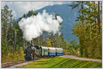 93.1332 der NBiK am 9.10.2021 kurz nach der Ausfahrt aus Ferlach aufgenommen.