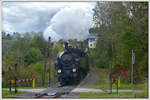 93.1332 der NBiK beim Kurbelschranken kurz vor Feistritz im Rosental am 9.10.2021.