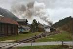 93.1420 bei der Ausfahrt in St.Aegyd am Neuwalde, mit dem Sonderzug SR 14602 von St.Plten Hbf nach St. Aegyd Markt.
15.4.2012

