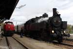 93 1420 abfahrbereit mit dem EZ 7396 „Nostalgie Express Leiser Berge“ von Korneuburg (Ko) nach Ernstbrunn (Erb); am 28.10.2012