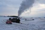 NLB 93.1420 am 11.Februar 2013 als Nebenfahrt SGAG 14500 auf dem Mollmannsdorfer Berg.