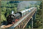 93.1332 der Nostalgiebahnen in Krnten (NbiK) mit ihrem Sonderzug R 16467 kurz vor Rosenbach auf dem Rosenbacher Viadukt am 31.8.2006. In Rosenbach musste der Zug fr die Weiterfahrt nach Faak am See gestrzt werden.