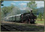 93.1332 der NbiK (Nostalgiebahnen in Krnten) bei der Rckfahrt von Faak am See nach Ferlach am 31.8.2006 als Sdz R 16464 bei der Einfahrt in ihren Heimatbahnhof Weizelsdorf.