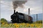 Im Rahmen der „Nostalgie Total 2013“ gab es am Nachmittag des 1.9.2013 extra fr Fotografen ein bestens organisierter Foto GmP von Weizelsdorf nach Ferlach. Die Fotografen hatten dabei die Mglichkeit, den Zug mittels Oldtimercabriobus zu verfolgen. An dieser Stelle eine recht herzliches Dankeschn an die Organisatoren. Die Aufnahme zeigt den Zug kurz vor Haltestelle Carnica.

http://www.nostalgiebahn.at/

