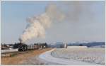 671 der GKB mit ihrem Spz 8519 von Graz nach Wies-Eibiswald, am 5.2.2012 kurz vor Frauental aufgenommen.

