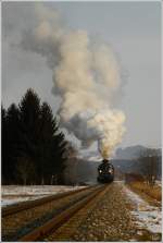 Dampflok 671 der Gkb fhrt mit dem SPZ 8519 von Graz Kflacherbahnhof nach Wies Eibiswald.