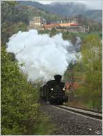 Dampflok 671 der GKB fhrt mit dem Sonderzug SPz 8520 von Lieboch nach Wies-Eibiswald.