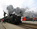BR 52.100 und BR 17c372 werden in Krze mit dem Zug nach Ernstbrunn fahren.