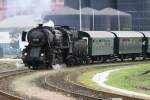 Sonderzug von Knittelfeld nach Lieboch bei der Ausfahrt aus dem GKB - Bahnhof Graz am 17. Mai 2007