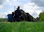 Die 638 1301 am 03.05.2008 mit einem Sonderzug auf dem Passauereisenbahnfreunde (PEF) Gelnde.