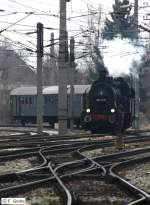 GEG 657.2770 vor einem der 3 Sonderzge anlsslich Dampfspektakel am Hausruck, fotografiert bei der Einfahrt in den Bahnhof Attnang-Puchheim am 13.03.2011 