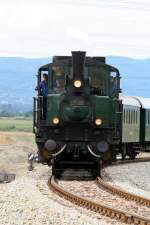 DTI07 am 9.8.2008 unterwegs nach Ernstbrunn,der Zug befindet sich auf dem neuerrichteten Strassentunnel der S1 bei Stetten