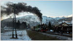 298.56 der Taurachbahn, fährt mit einem Winterzug von Mauterndorf nach Sankt Andrä im Lungau und wieder retour, hier zu sehen beim Halt in Mariapfarr. 
29.12.2018