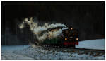 298.56 der Taurachbahn, fährt mit einem Winterzug von Mauterndorf nach Sankt Andrä im Lungau und wieder retour, hier zu sehen nahe Lintsching.