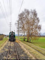 IRR G 2/2 6 / Kriessern Zoll, 25. November 2023<br>
Fotofahrt aus Anlass der bevorstehenden Sperrung der Wiesenrainbrücke für den Bahnbetrieb.