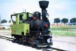 Stainz 2 wrend der Feierlichkeiten  100 Jahre Schmalspurbahnen in sterreich  vom 11. bis 15. August 1989 im Bf. Obergrafendorf. (Diascan)