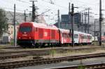 Ausfahrt des Rex 6199 nach Grein mit 2016 063. Aufgenommen im linzer Hauptbahnhof am 10. September 2008.