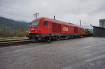 2016 056-1 bei einer Verschubfahrt im Bahnhof Greifenburg-Weißensee.