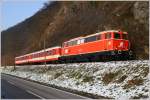 Abschiedfahrt auf der Donauuferbahn. 2043 005 fhrt mit SDZ 14367 von Linz nach Spitz an der Donau. 
Persenbeug 27.11.2010 
