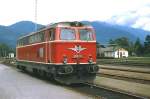 2043.41 am 03.08.1972 im Bahnhof Lienz, damals besaßen die Loks noch das schöne alte ÖBB-Emblem