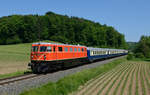 Anlässlich des 125-Jahr-Jubiläum der Stainzerbahn wurde am 28. Mail 2017 vom  Verein Neue Landsbahn  ein Sonderzug von Mistelbach nach Preding-Wieselsdorf in Verkehr gesetzt. Am letzten Teilstück von Graz Hauptbahnhof via Lieboch nach Preding wurde  der Zug von der blutorangen 2050.09 traktioniert, fotografiert im Oisnitzgraben. 