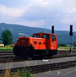 Österreichische Rangierlok 2060.48 auf Gleisen der ÖBB (1986)
