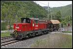 2068 041 mit Verschubgüterzug zwischen Bruck/Mur und Pernegg am 13.05.2020.