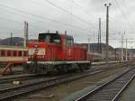 Die 2068 028 am 02.02.2008 bei Rangierarbeiten in Salzburg Hbf.