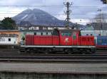 Die 2068 028 am 02.02.2008 bei Rangierarbeiten in Salzburg Hbf.