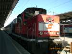 Die 2068 beim Veschub mit Doppelstockwaggons am Hauptbahnhof Wiener Neustadt