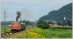 2143.35 bei der Rückfahrt von Bad Radkersburg nach Graz, bereits wieder auf der Südbahn als Sdz SR 17023 unterwegs, am 25.7.2015 mit Blick auf Wildon aufgenommen.